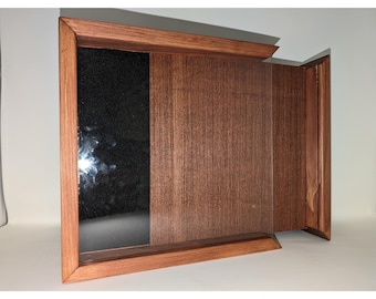 Hidden Compartment Rustic Shadow Box 12x12 - Color Options Available - Wood Frame - Hide Weapons, Money, Jewelry, anything Valuable!