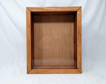 Rustic Pine Wood Shadow Box: 9x11 Keepsake Display