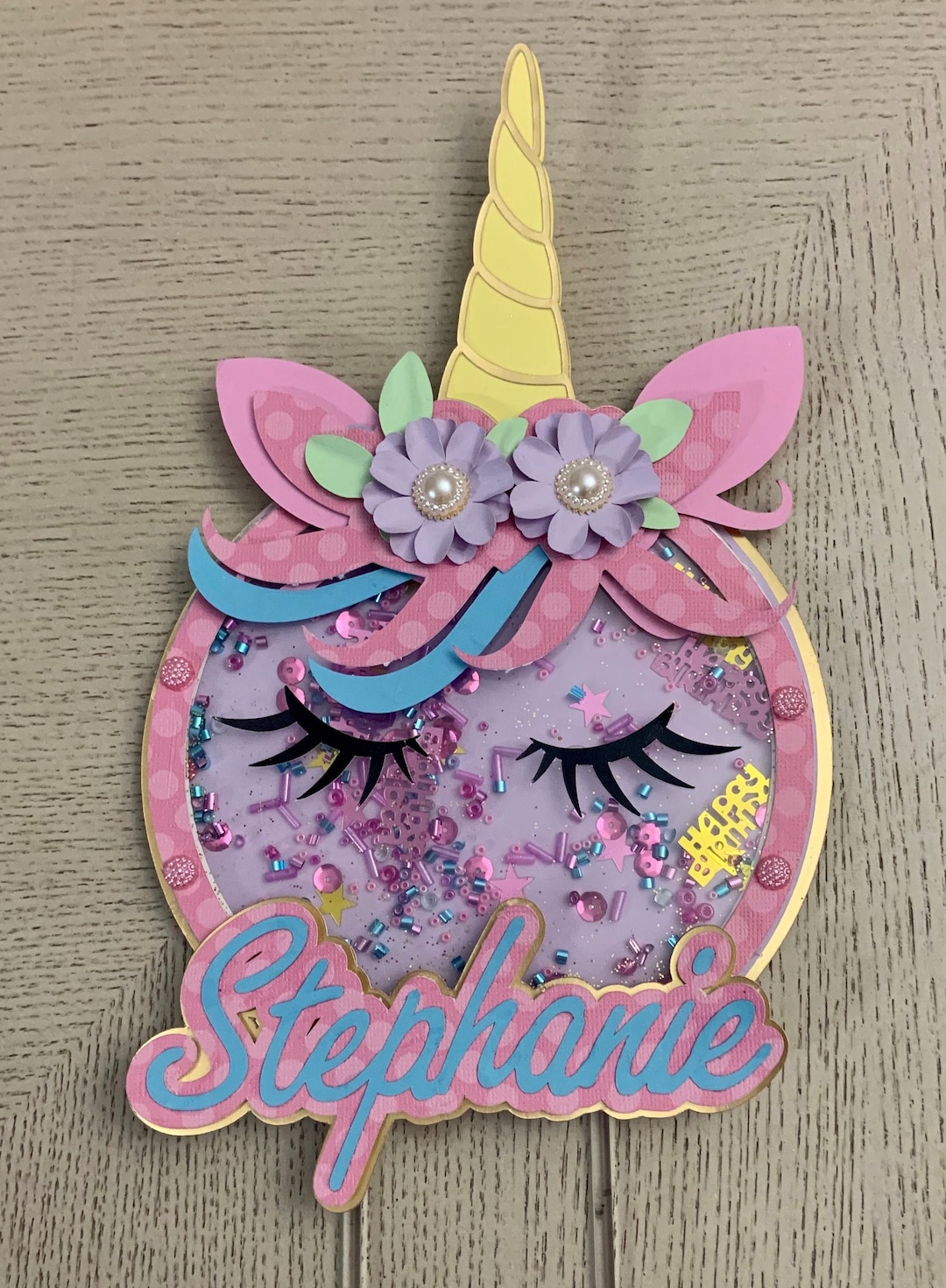 Unicorn Cake Topper. Shaker Cake Topper. Unicorn Party. Custom Cake — free download
