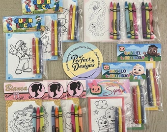 Kit de coloriage personnalisable Party Favor - Personnalisé pour n’importe quel thème et couleur - Idées de fête