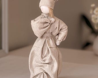 Guardian Doll Kozak, Musculine Motanka Ukrainian style art