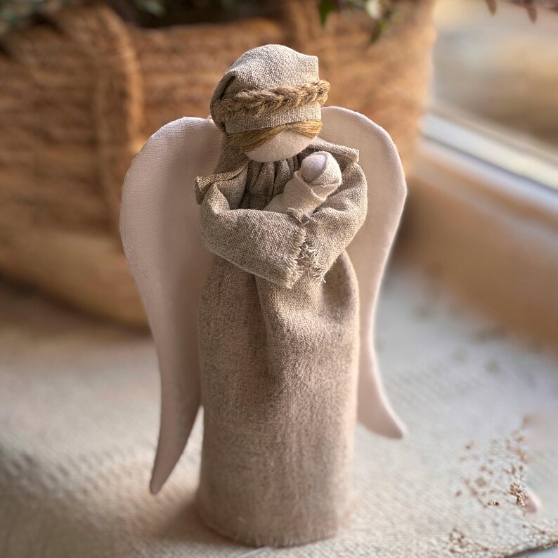 Guardian Angel With Tiny Baby : Home Decor Gift Statue Protection ...