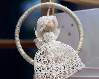 Angel in the Circle, Baby Angel Ornament, Meaningful Christmas Decoration
