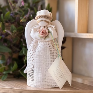 Guardian Angel Figurine Vintage Lace Doll Linen Doll Motanka Doll Angel Doll Ethnic Doll Soft Angel Rag doll angel Ukrainian
