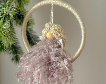 Linen Guardian Angel Ornament: Small Hanging Amulet