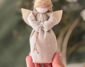 Ukrainian Motanka Doll: Guardian Angel Figurine, Ethnic Linen Doll