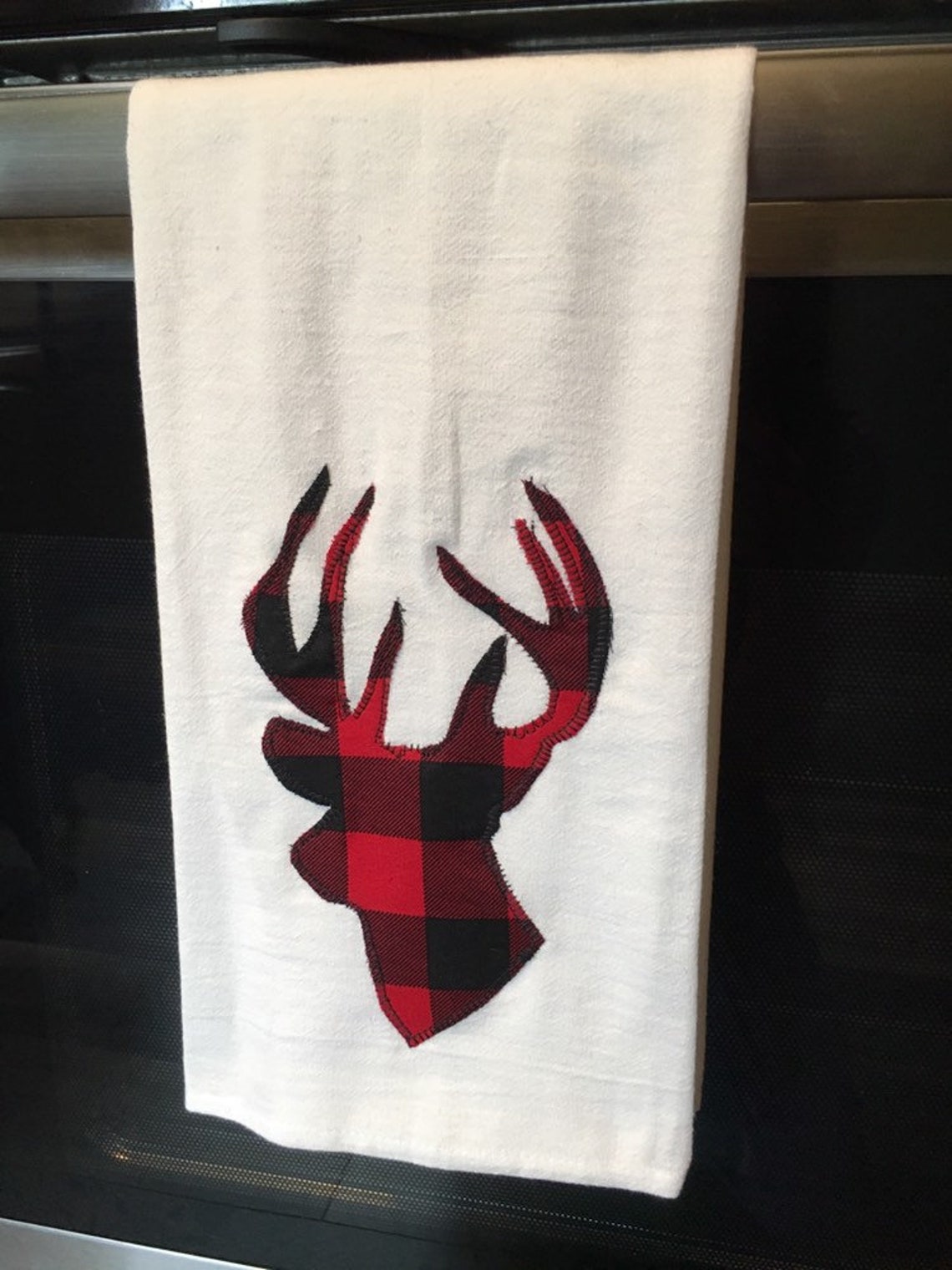 Deer Dish Towel Deer Flour Sack Cotton Dish Towel Deer Etsy