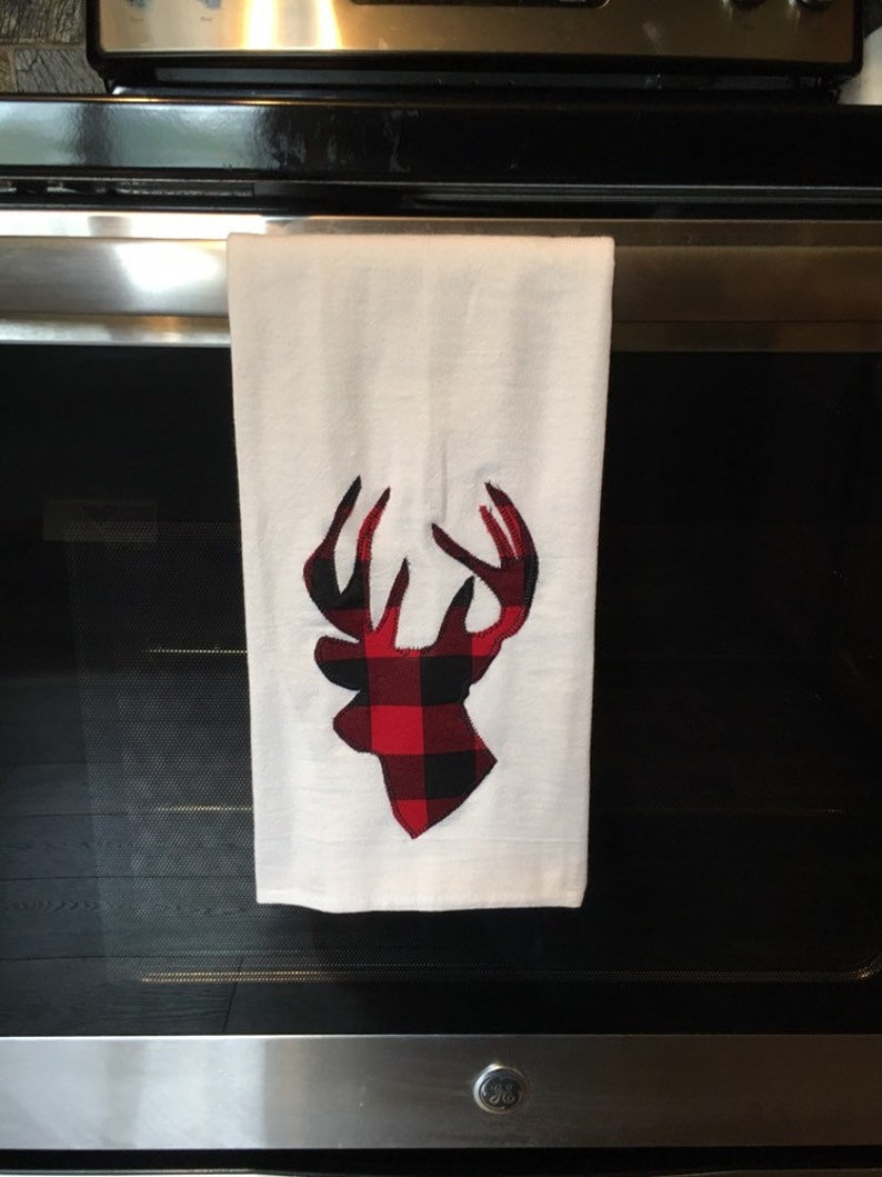 Deer Dish Towel Deer Flour Sack Cotton Dish Towel Deer Etsy