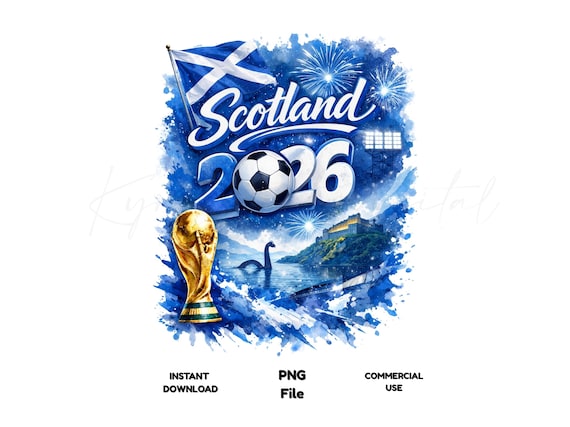Scotland 2026 Football PNG, Scotland Fan Design, Instant Download
