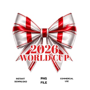WM-2026-Schleifen-Cliparts, Fußballdesign, kommerzielle Nutzung, digitaler Download