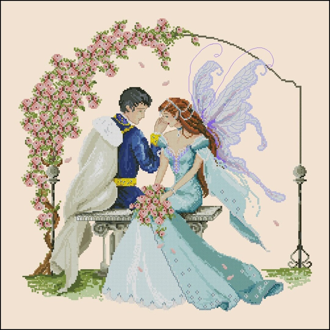 Once Upon a Time Printable PDF Pattern Cross Stitch Lady Fairy Miss ...
