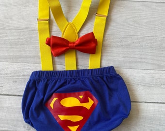 superman 1st birthday outfit