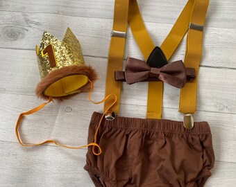 safari smash cake outfit