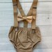 Nude theme Smash Cake Outfit Boy First Birthday super soft tan cotton Diaper Cover,tan Suspenders and tan bow tie 1st Birthday