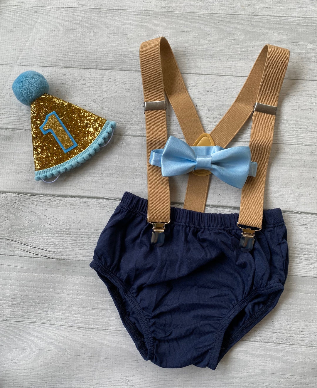 Navy Smash Cake Outfit Boy First Birthday Super Soft Cotton - Etsy