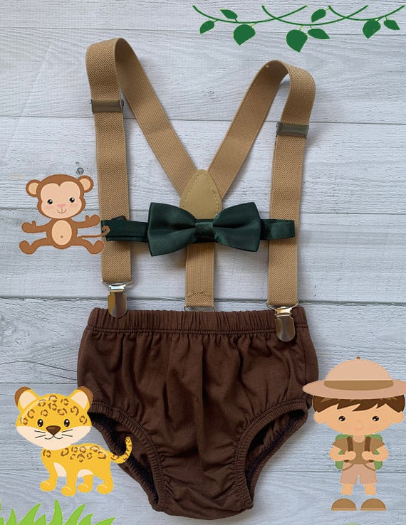 safari smash cake outfit