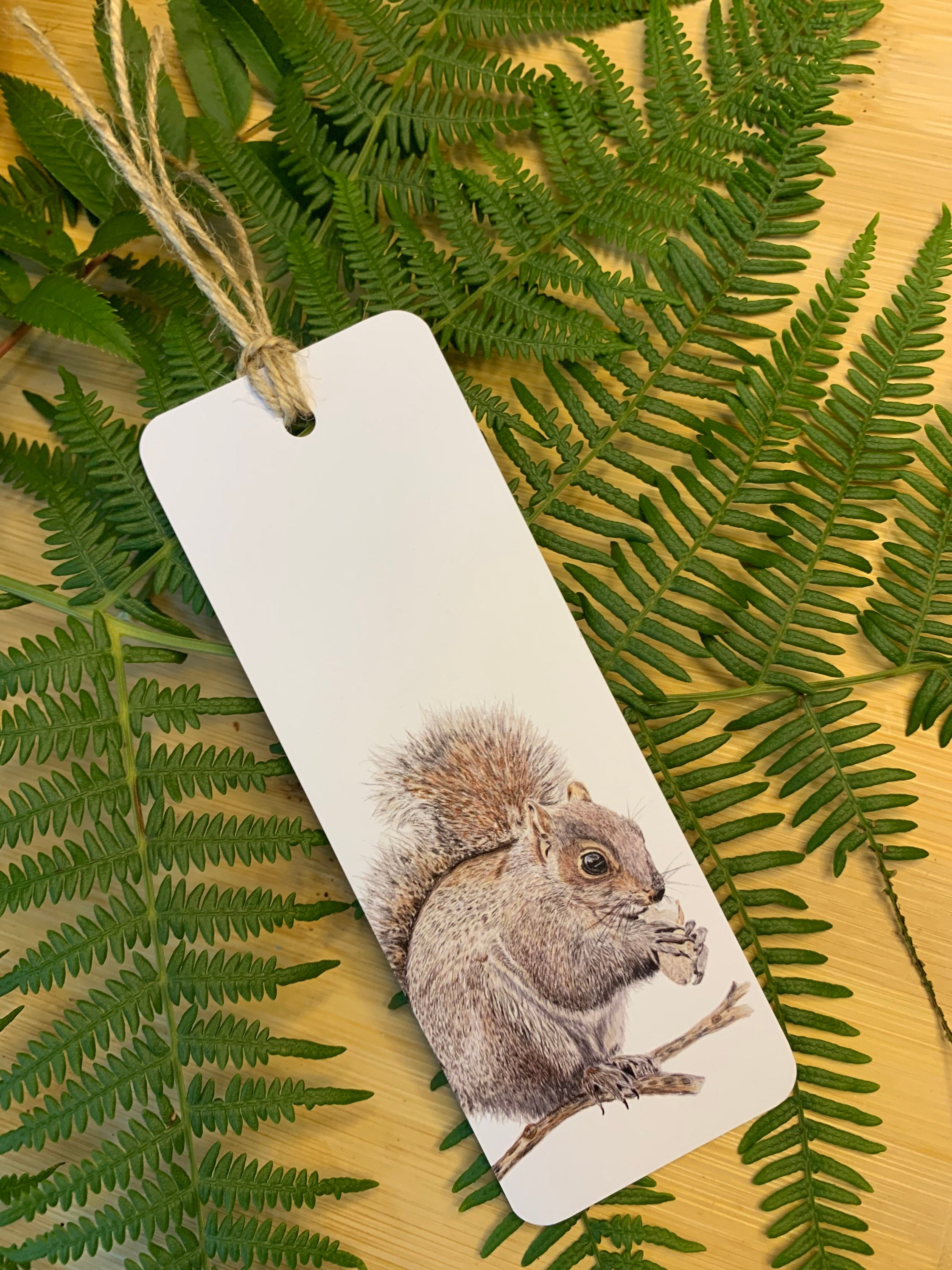 Squirrel Doodle Laser Engraved Wooden Bookmark -  Denmark