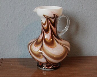 V.B. Vetreria Borgonovo Florence Italy Opaline Vase Glass 60s