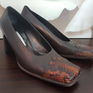Pumps Snakeprint Italy Brunella Italy size 39.5 new Nappa 90s