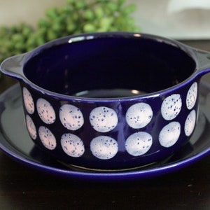 1 Set Melitta Soup Cup with Saucer Shape Copenhagen Decor Dots 70s