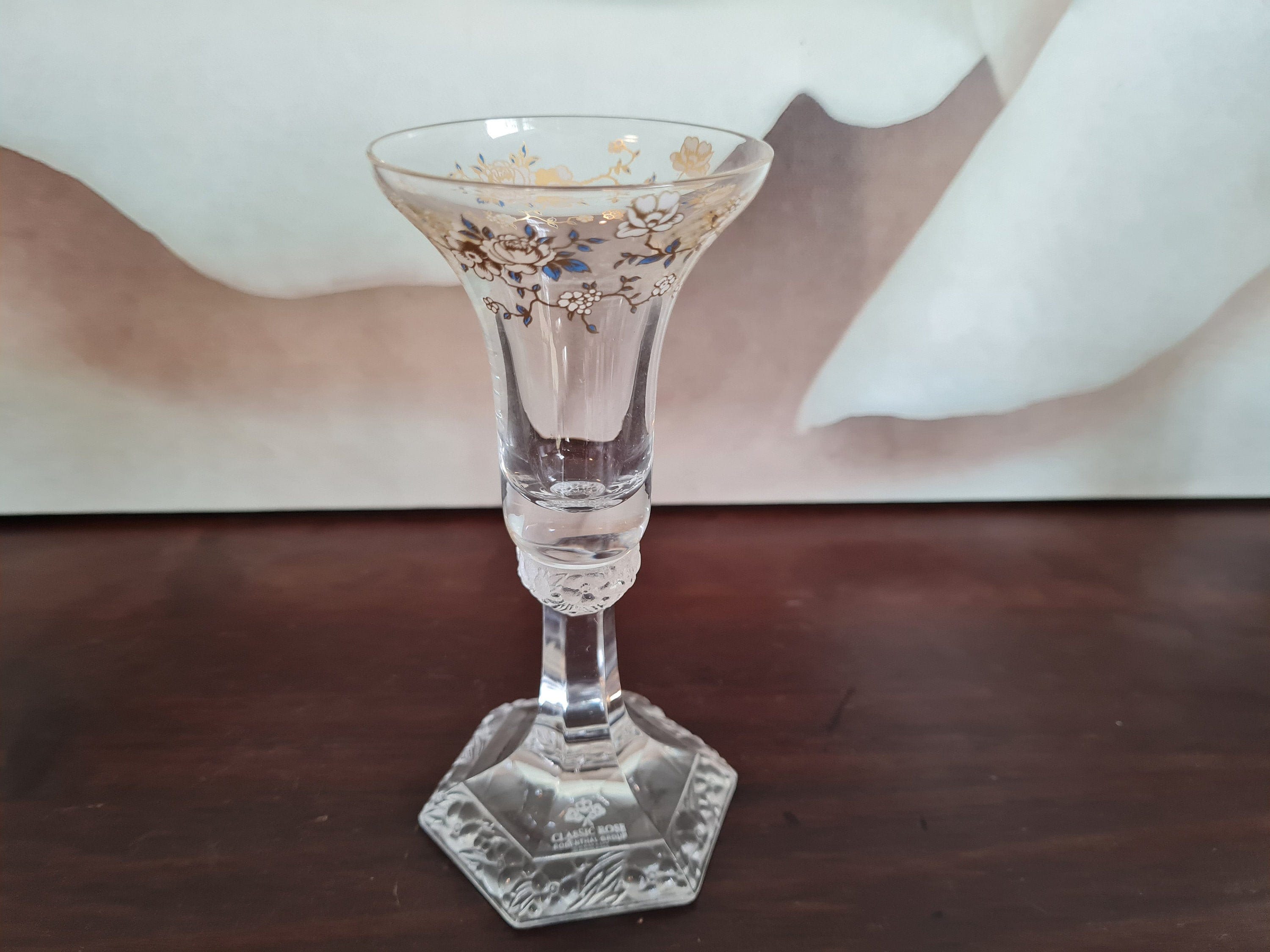 Rosenthal Candle Holder Glass Classic Rose 80s