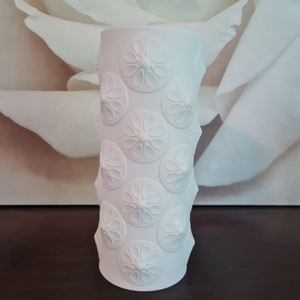 Scherzer Vase Op Art  Bisquit Porzellan 70er