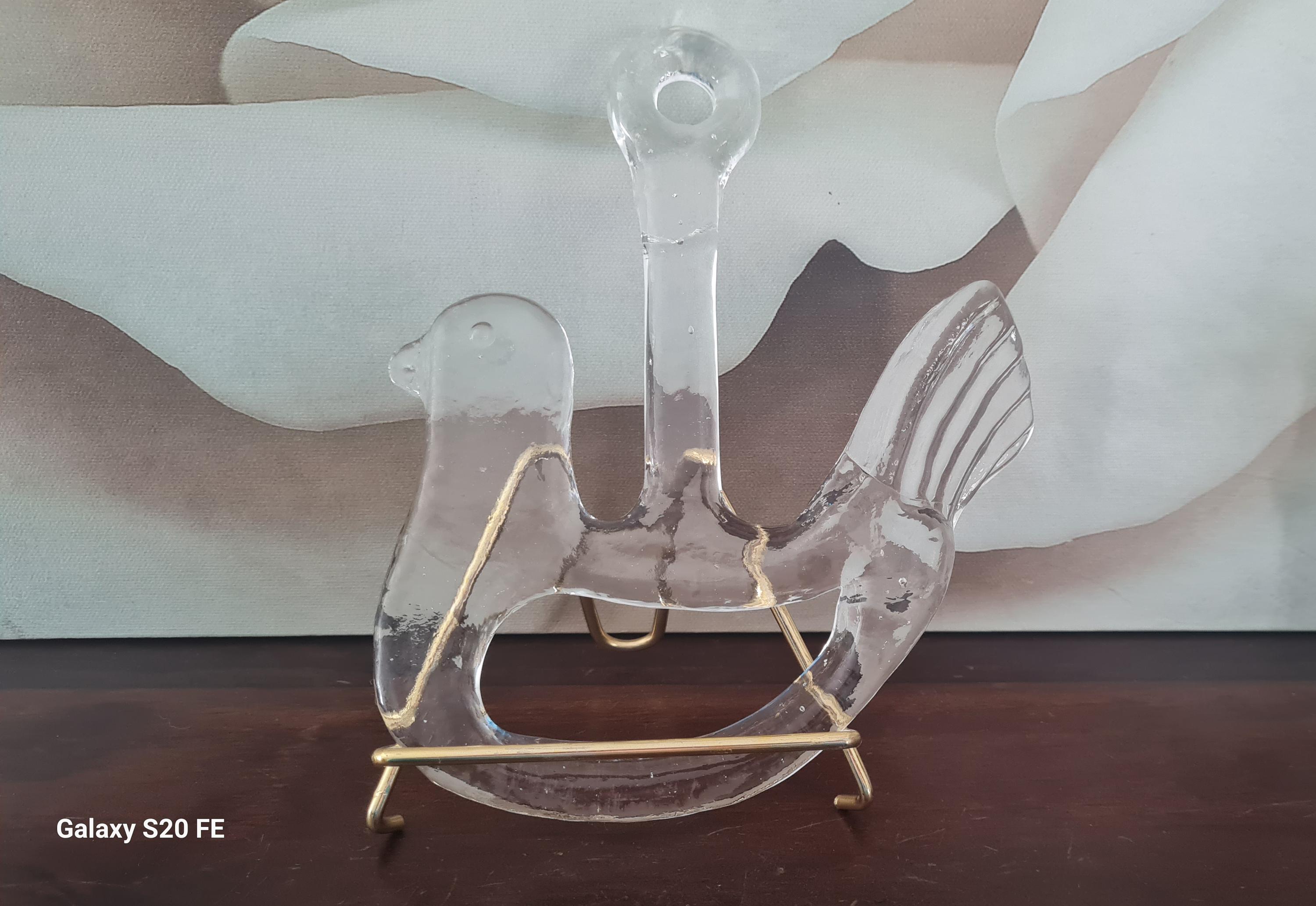 Kosta Boda Suncatcher Bertil Vallien 鳥ガラス絵 スウェーデン 70