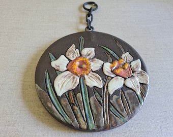 Vintage West German Fat Lava Wall Plate Made by Ruscha. Colors