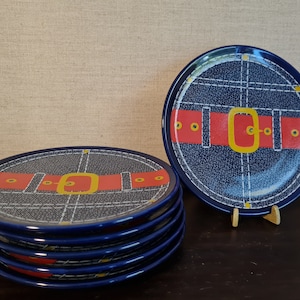 1 St. Waechtersbach cake plate dessert jeans motif crazy 70s