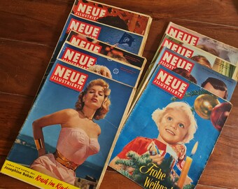 1957 Zeitschriften Revue Neue Illustrierte original