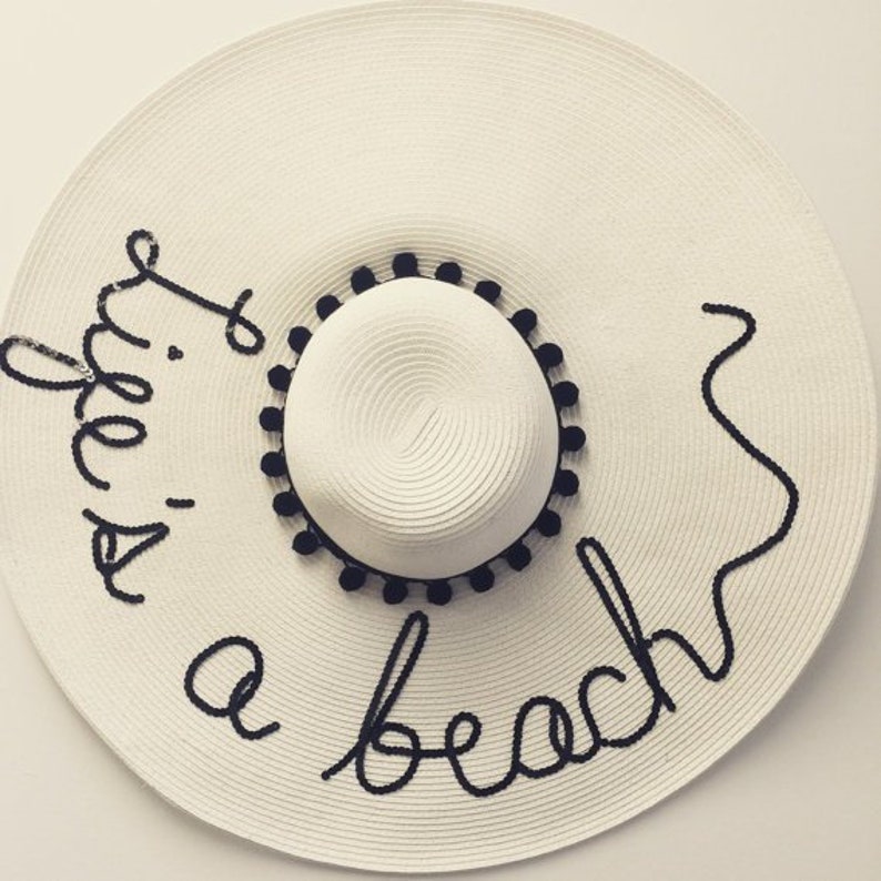 Lifes a Beach Hat Rose All Day Hat Do Not Disturb Hat Straw Etsy