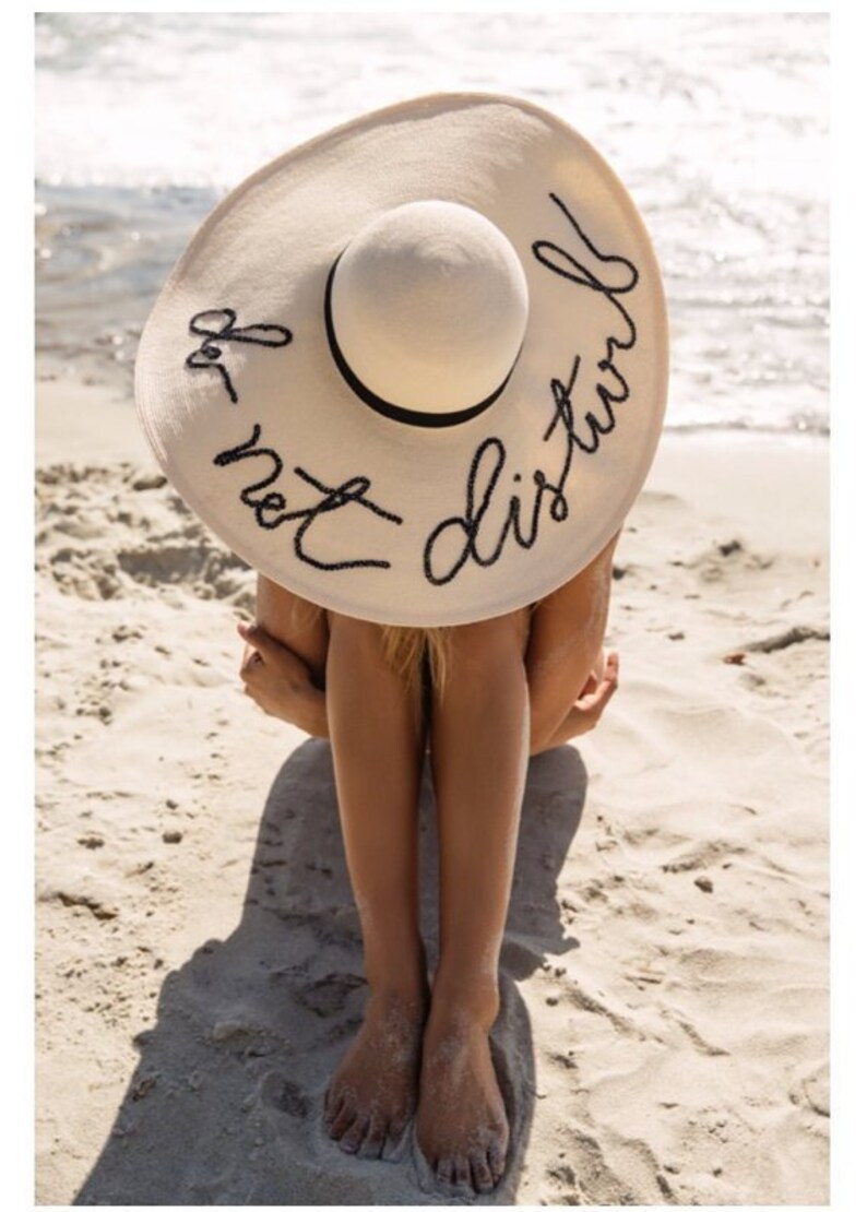 Lifes a Beach Hat Rose All Day Hat Do Not Disturb Hat Straw Etsy