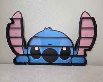 Blue Alien Head Big Doorables Display Shelf | 3D Printed Collectibles