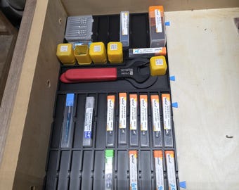 Modular CNC Bit Tray Set: 3D Printed PLA Organizer