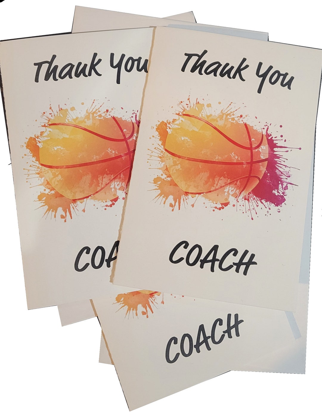 Thank You Coach Note Cards for Your Basketball Coach! - 8 Pack With ...