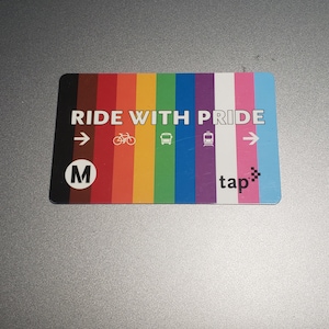 2023 Los Angeles PRIDE Rainbow Metro TAP Card