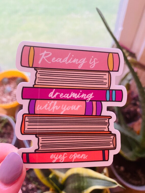 Reading Stickers Book Stickers Etsy