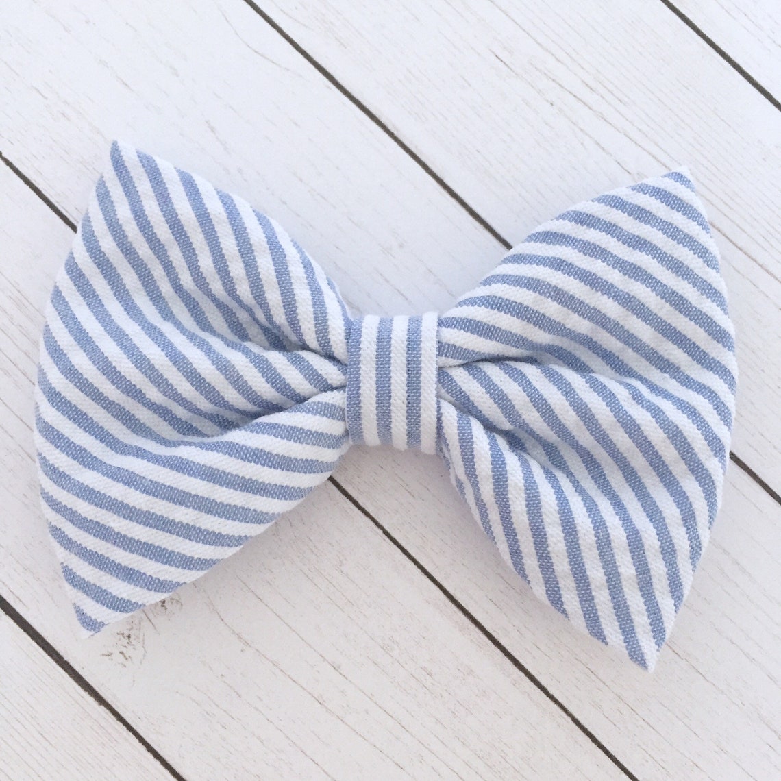 seersucker dog bow tie