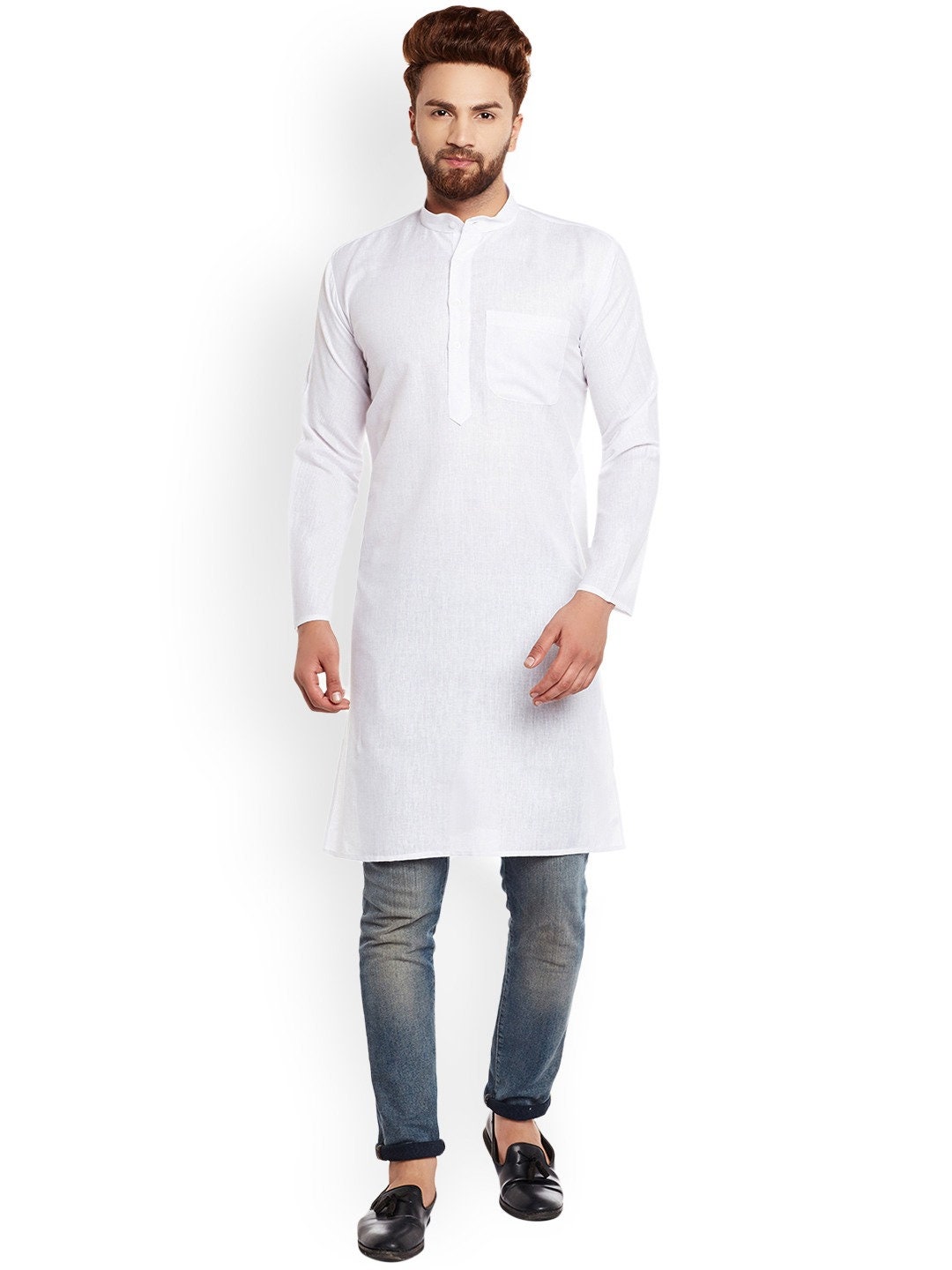 white and white kurta pajama