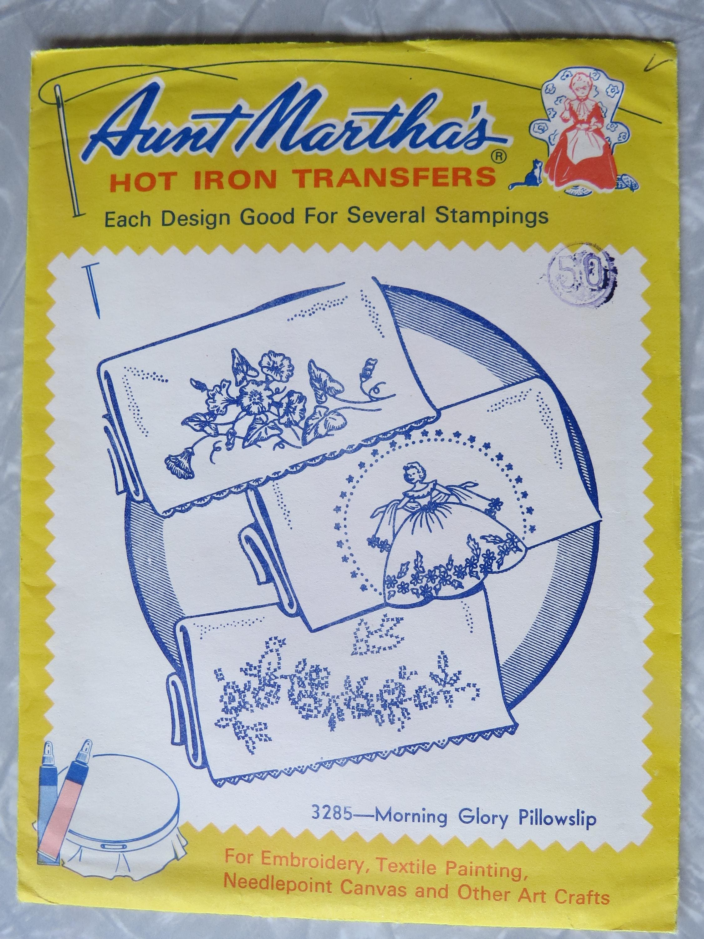 Vintage Aunt Martha's Hot Iron Transfer Embroidery Patterns -pick: 3818 ...