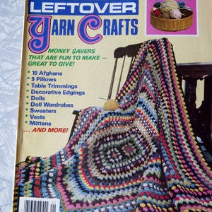 Lot of 4 Vntge Craft Pattern Magazines Crochet World Lady's Circle Leftover Yarn Crafts Knitting Crocheting Guide Decorating & Craft Ideas image 4