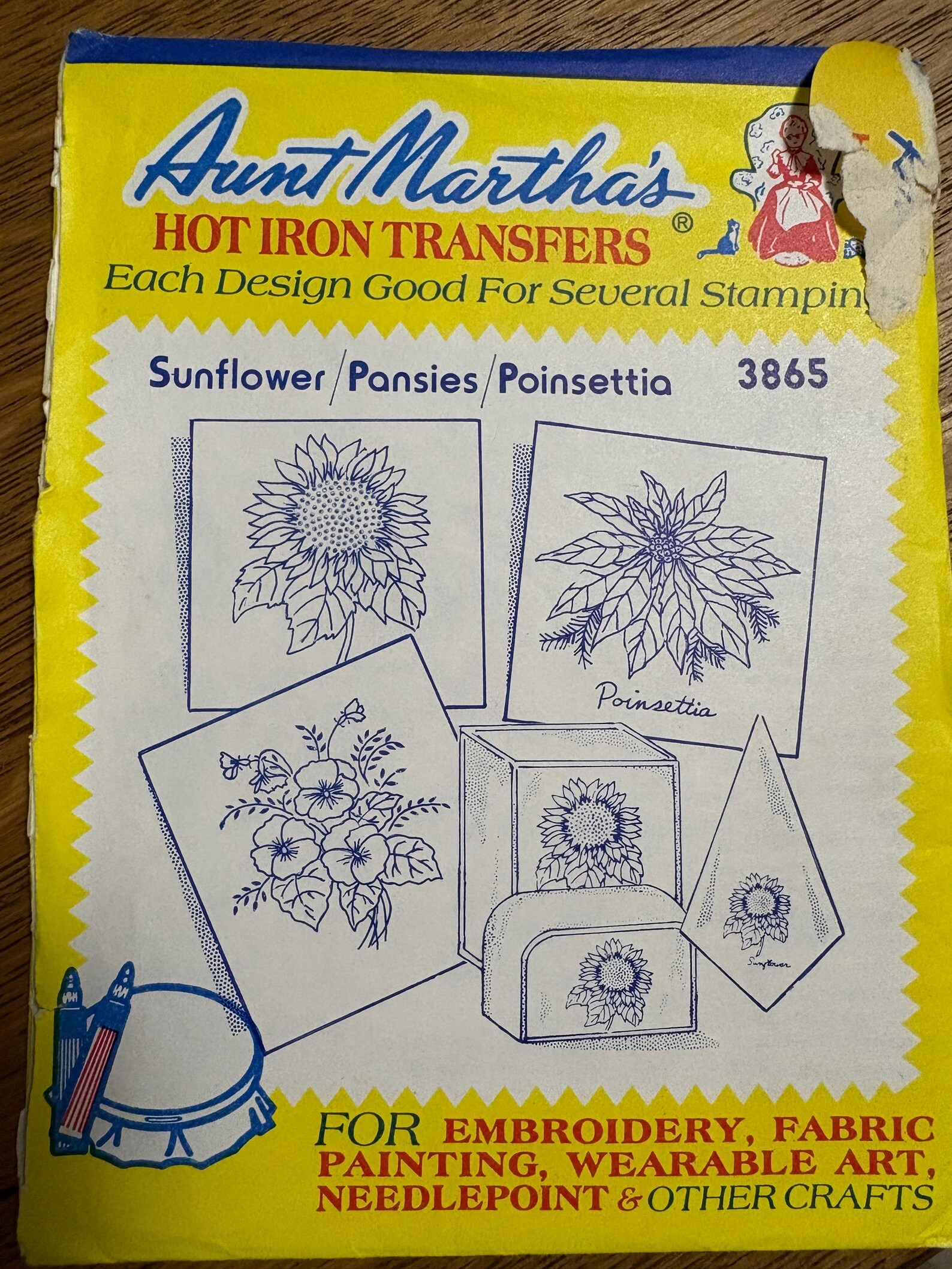Vintage Aunt Martha's Hot Iron Transfer Embroidery Patterns -pick: 3818 ...