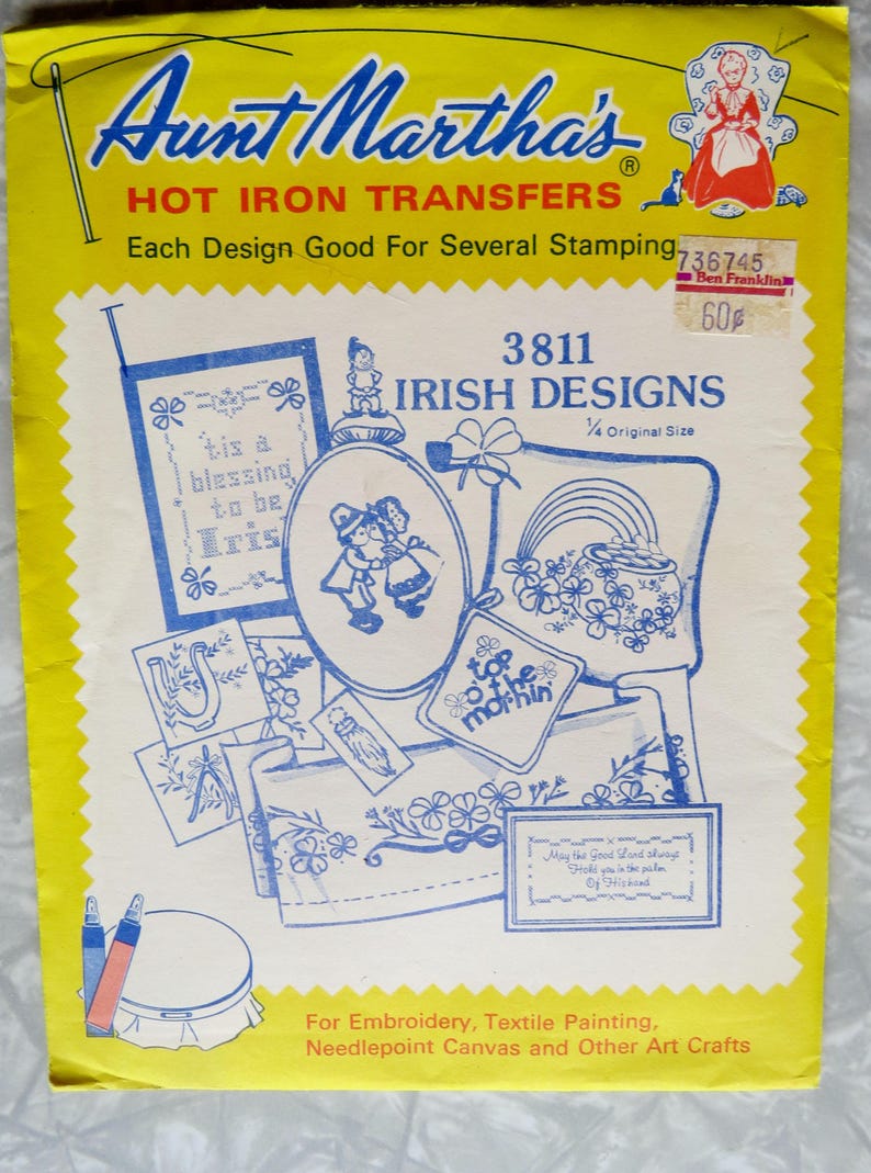 Vintage Aunt Martha's Hot Iron Transfers Embroidery Patterns -pick ...