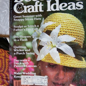 Lot of 4 Vntge Craft Pattern Magazines Crochet World Lady's Circle Leftover Yarn Crafts Knitting Crocheting Guide Decorating & Craft Ideas image 8