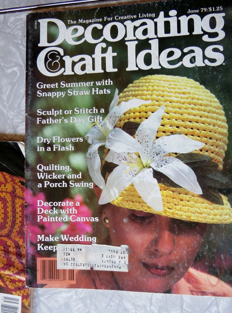 Lot of 4 Vntge Craft Pattern Magazines Crochet World Lady's Circle Leftover Yarn Crafts Knitting Crocheting Guide Decorating & Craft Ideas image 8