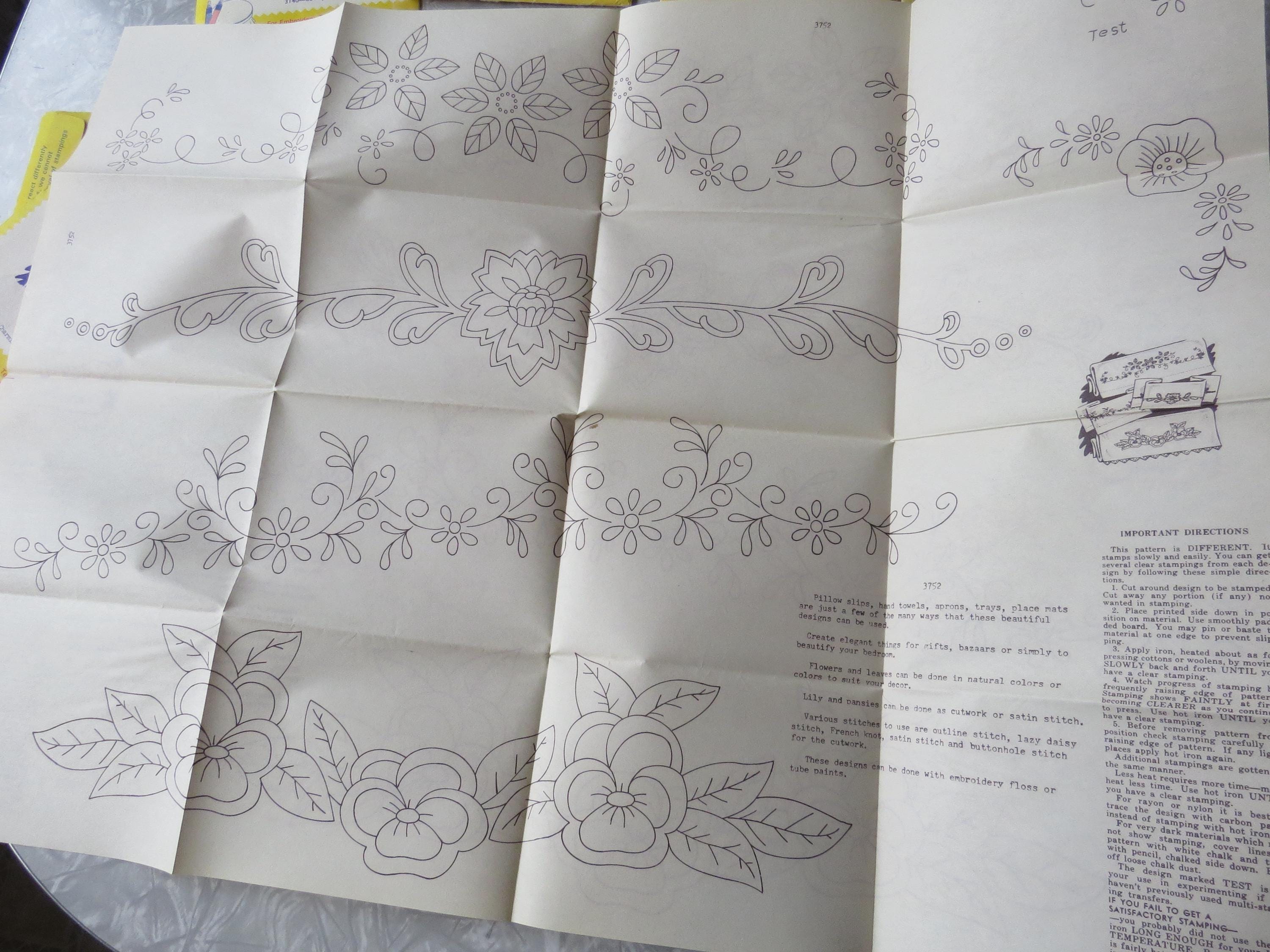 Vintage Aunt Martha's Hot Iron Transfer Embroidery Patterns -pick: 3818 ...