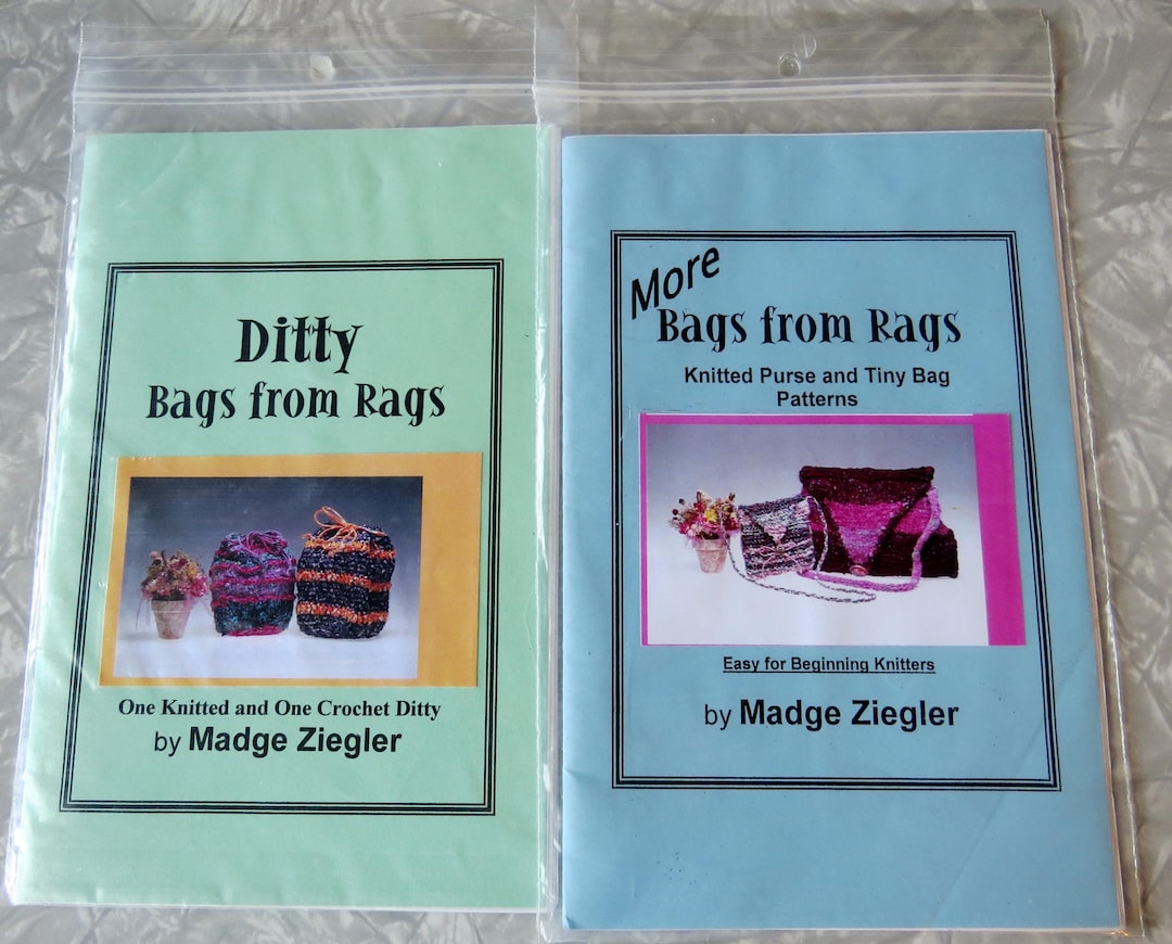 Ditty Bags From Rags & More Bags From Rags Madge Ziegler, Knit or ...
