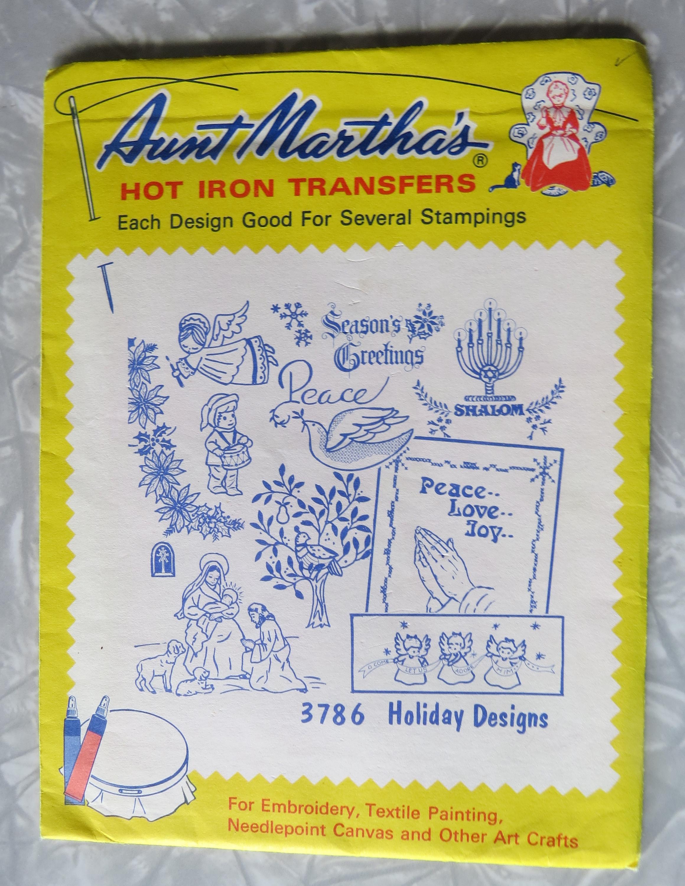 Vintage Aunt Martha's Hot Iron Transfer Embroidery Patterns -pick: 3551 ...