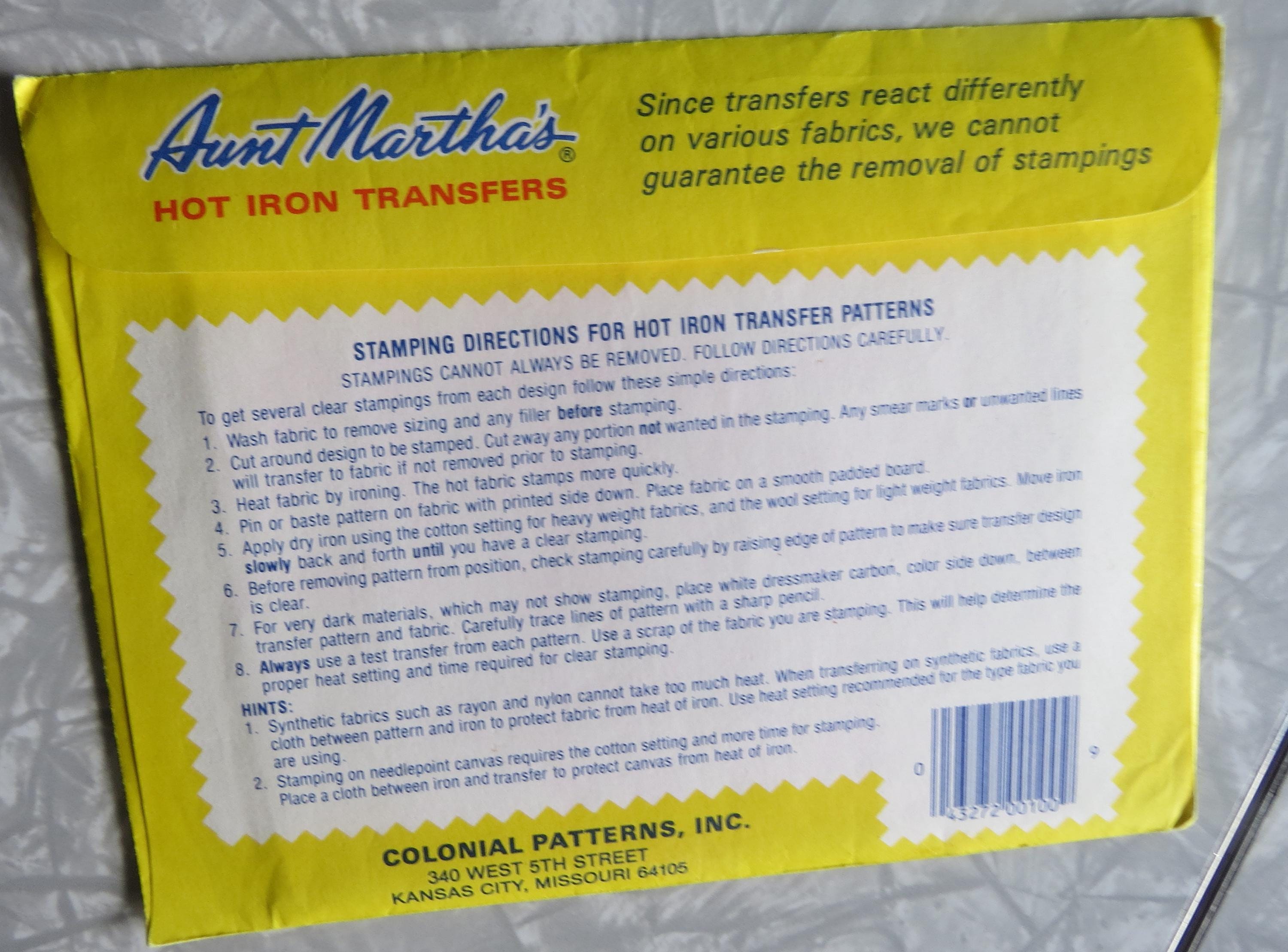 Vintage Aunt Martha's Hot Iron Transfer Embroidery Patterns -pick: 3551 ...