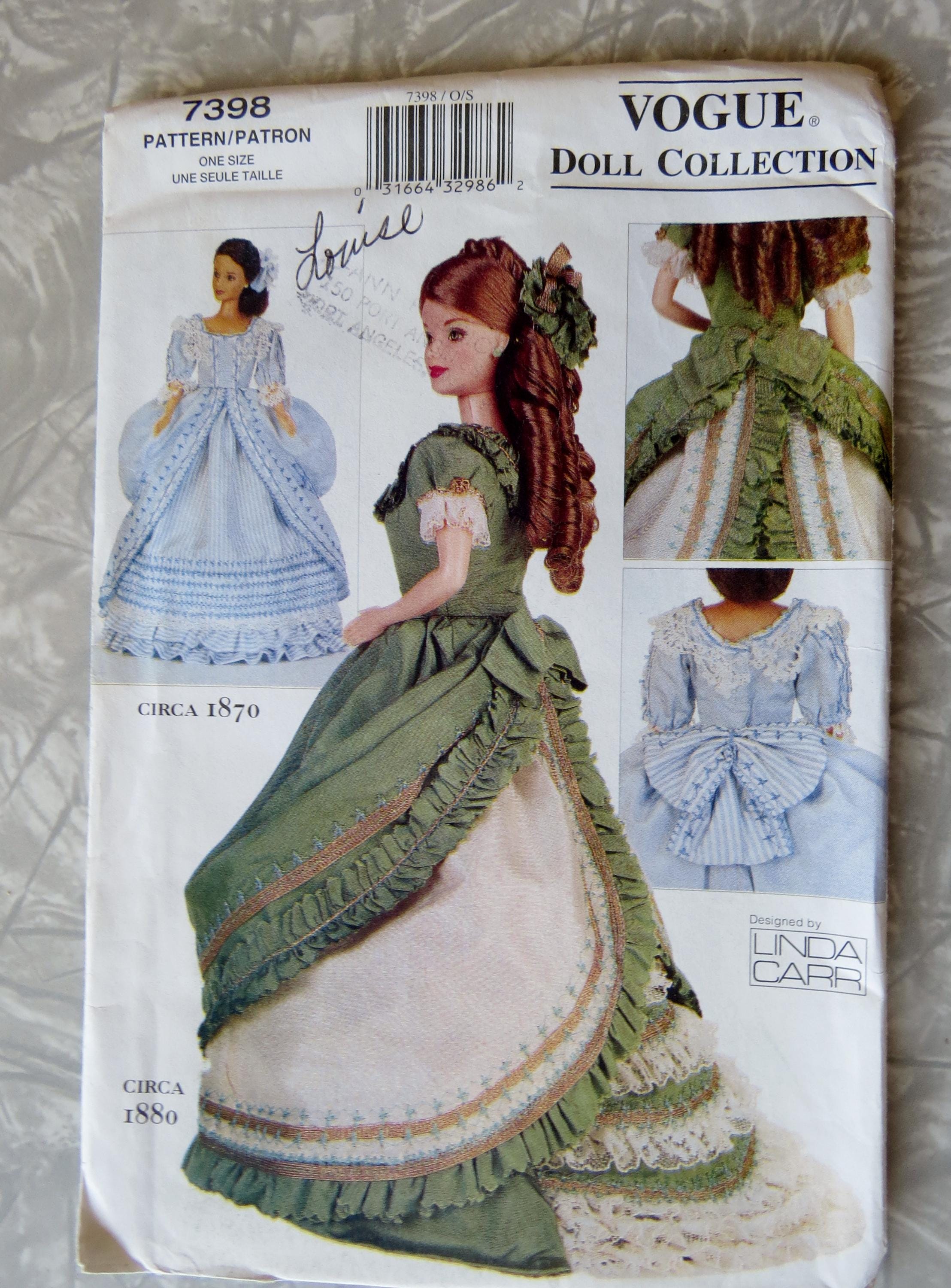 Vogue Craft 7398 745 Historical Circa 1870 + 1880 Outfits Dresses, Hats ...